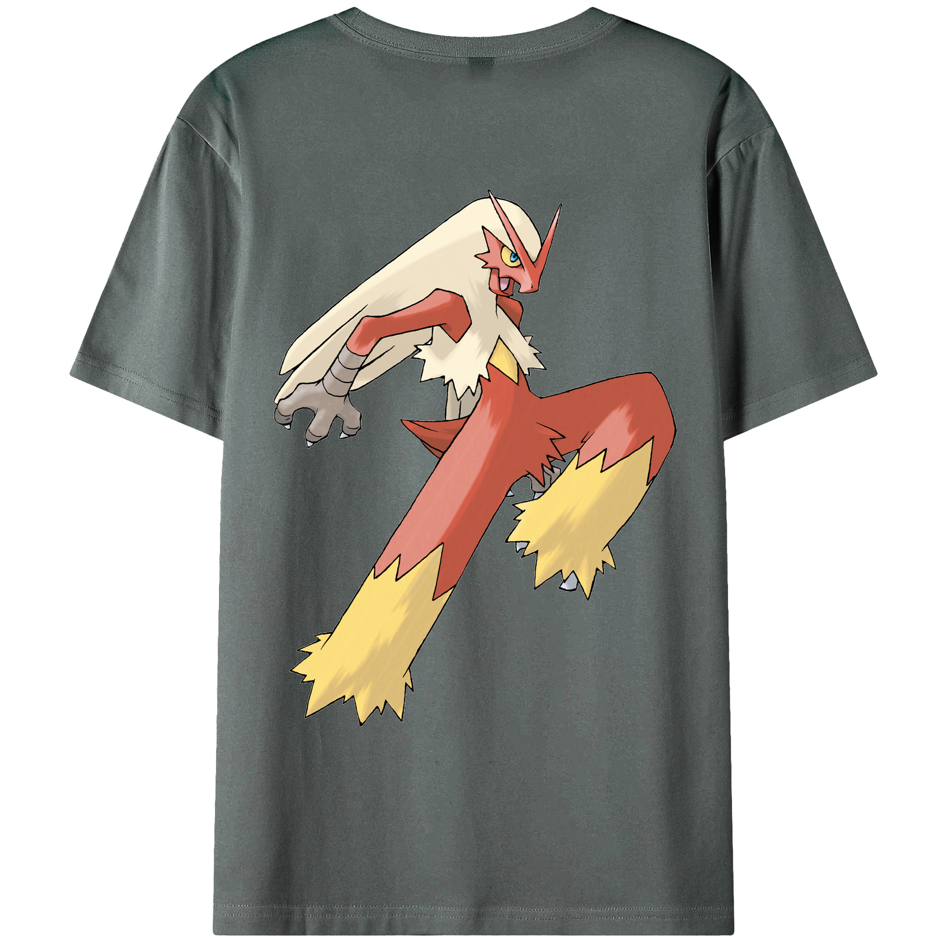 （画像用） ポケットモンスター Pokémon 綿100％ メンズ半袖Tシャツ（バックプリント） 通気性